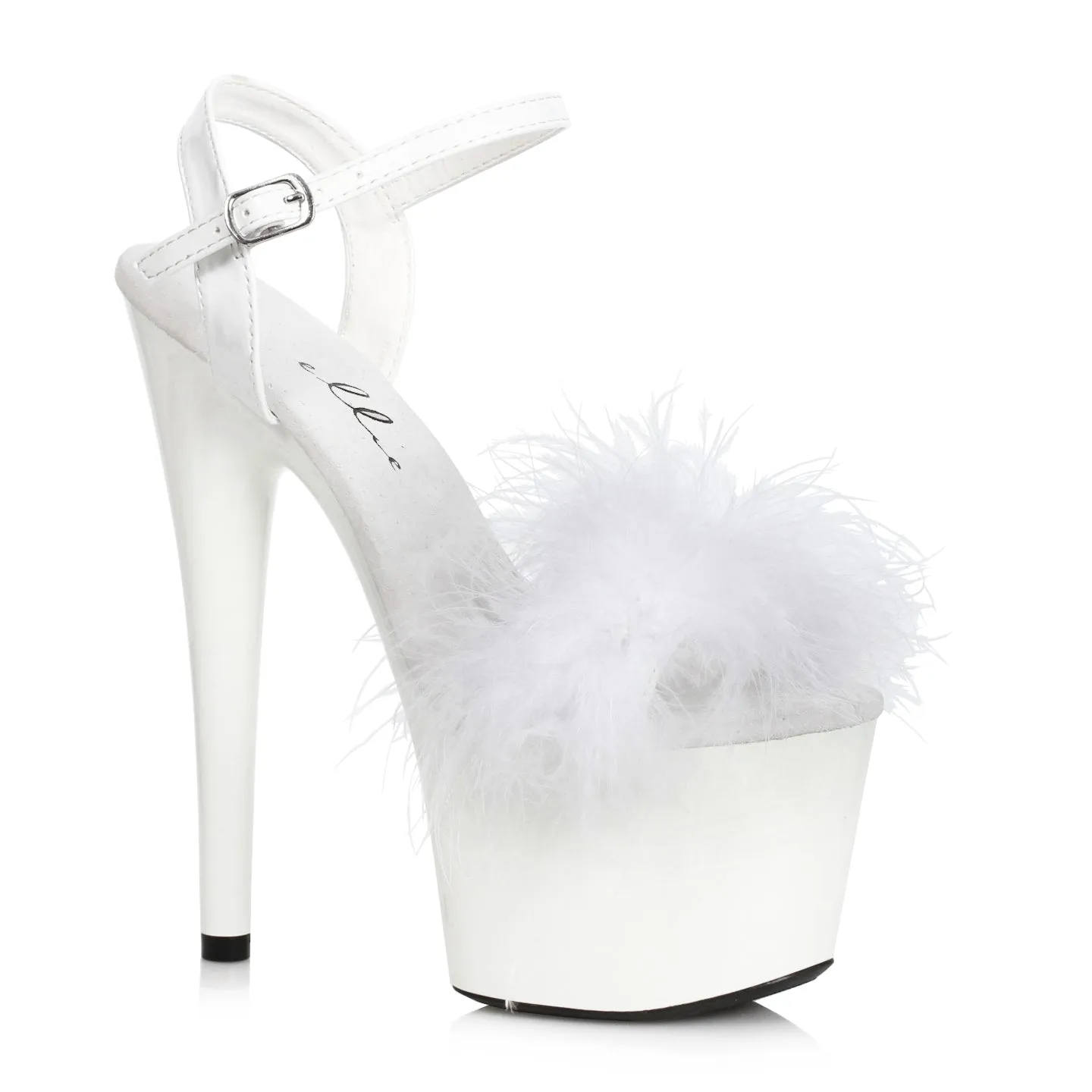 709-WHITNEY 7" Platform Sandal With Marabou