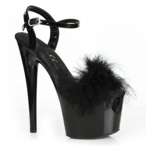 709-WHITNEY 7" Platform Sandal With Marabou