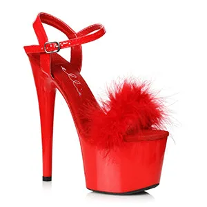 709-WHITNEY 7" Platform Sandal With Marabou