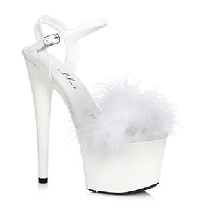 709-WHITNEY 7" Platform Sandal With Marabou