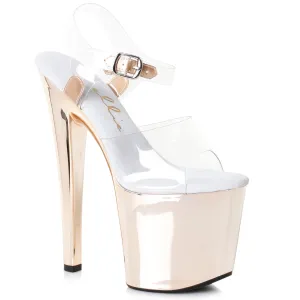 821-BRIA 8" Stiletto W Rose Gold Platform