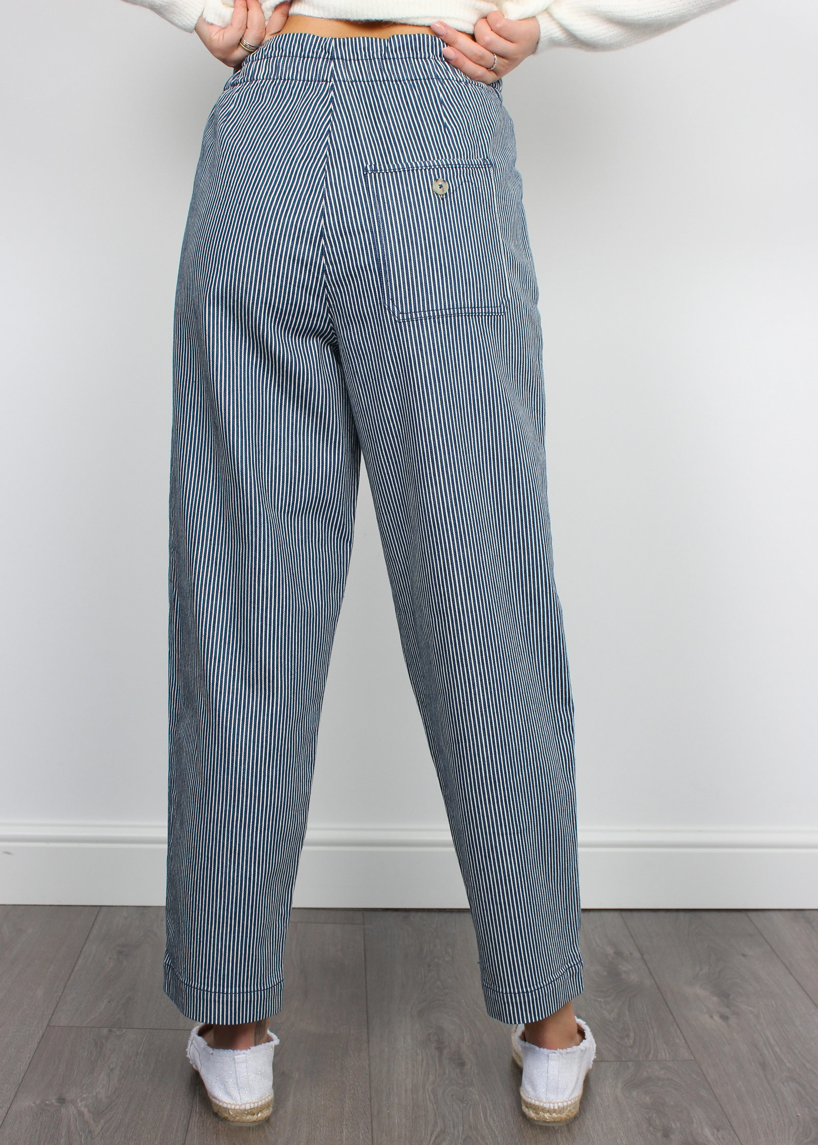 Bellerose Lilo striped cotton trousers