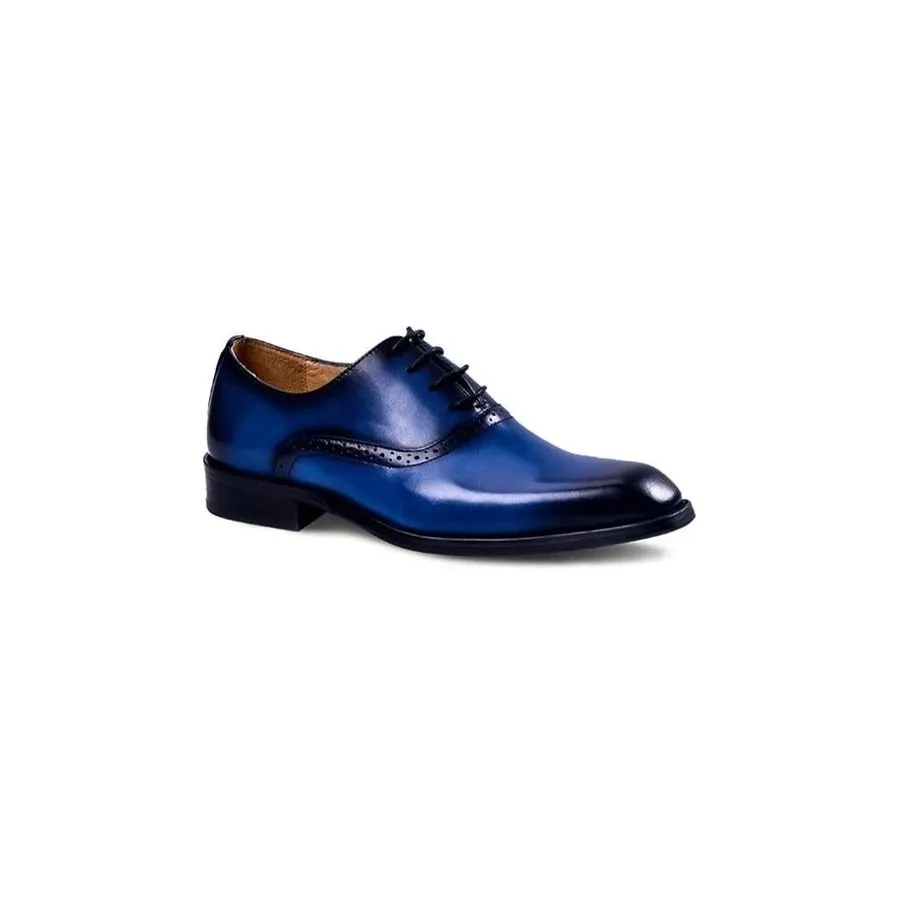 Blissful Exotic Leather Lace-Up Wedding Dress Shoes