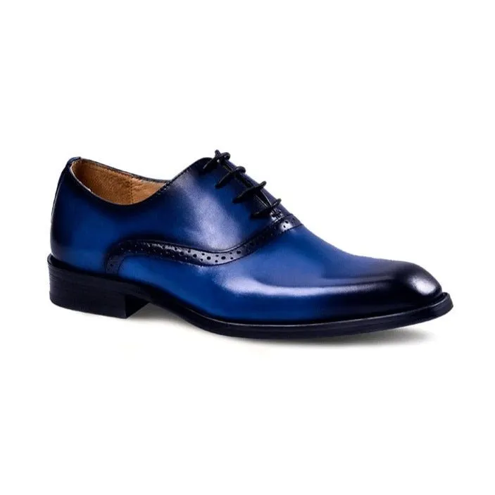 Blissful Exotic Leather Lace-Up Wedding Dress Shoes