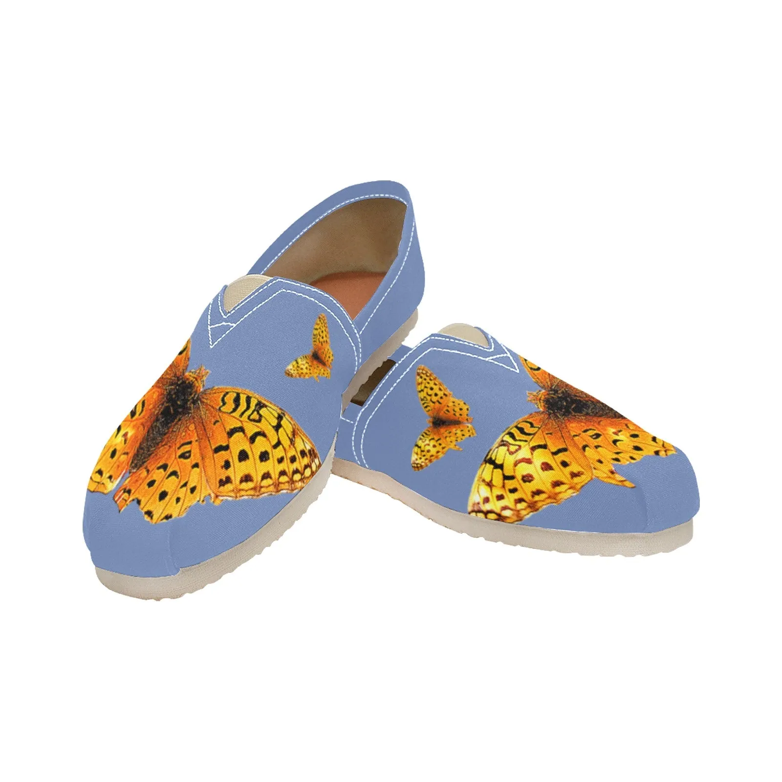Espadrilles Canvas Butterflies Periwinkle