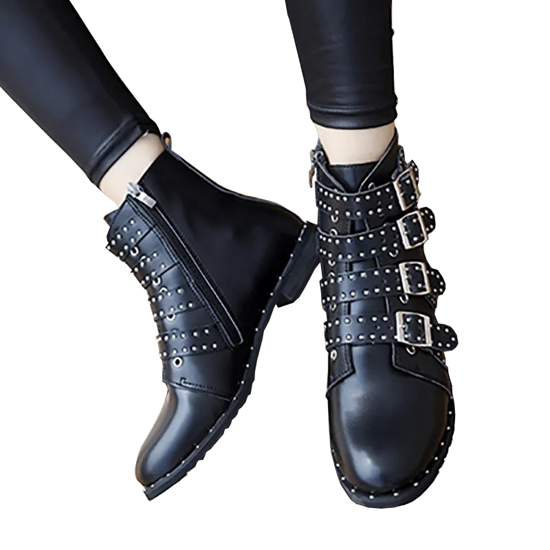 Gothic Buckle Boots