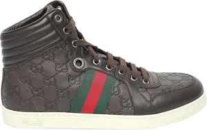 Gucci GG High Top Guccisima sneakers, brown