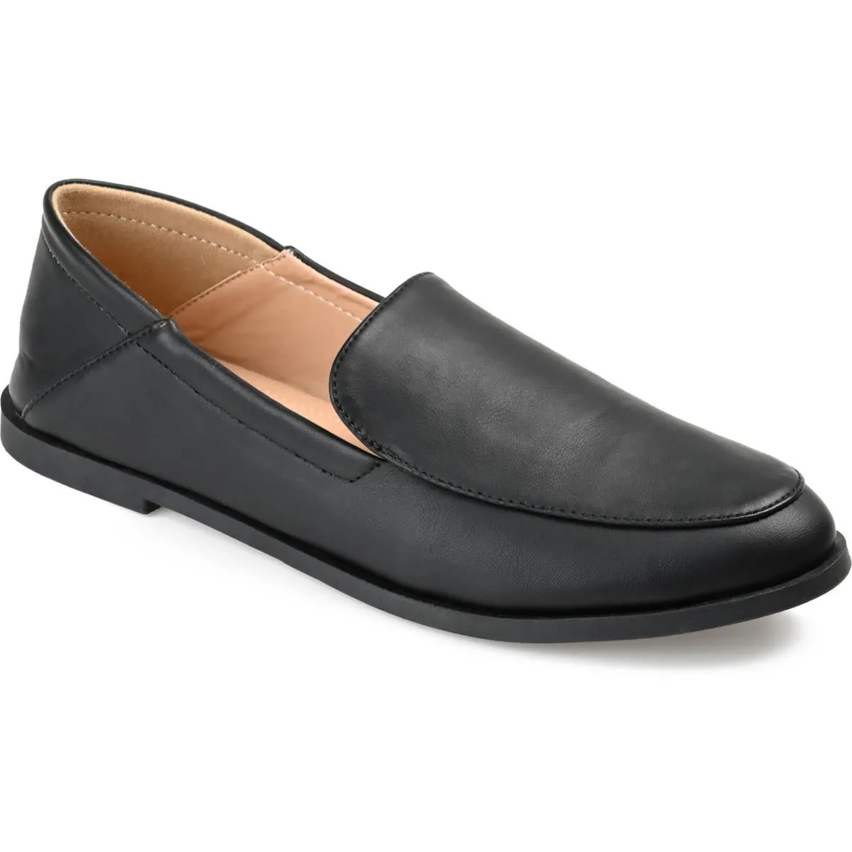 Journee Collection Womens Corinne Faux Leather Slip On Loafers