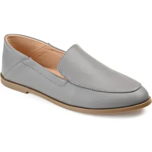 Journee Collection Womens Corinne Faux Leather Slip On Loafers