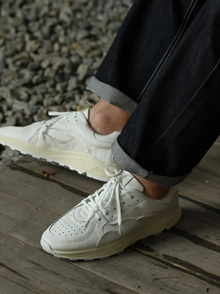 Men's White Chunky Sneakers