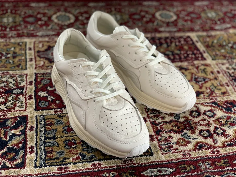 Men's White Chunky Sneakers