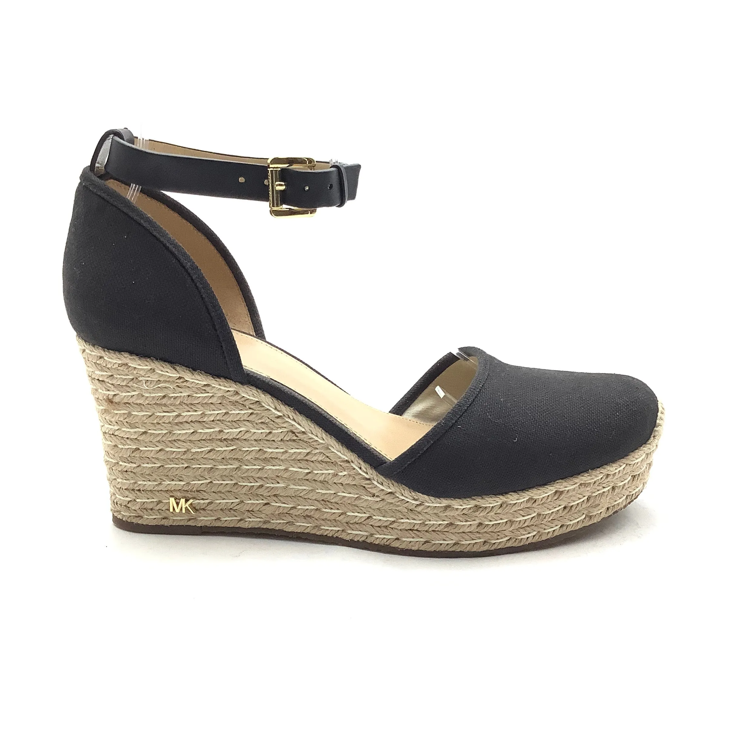 Michael Kors Women's Ankle Wedge Espadrille Black Size: 10