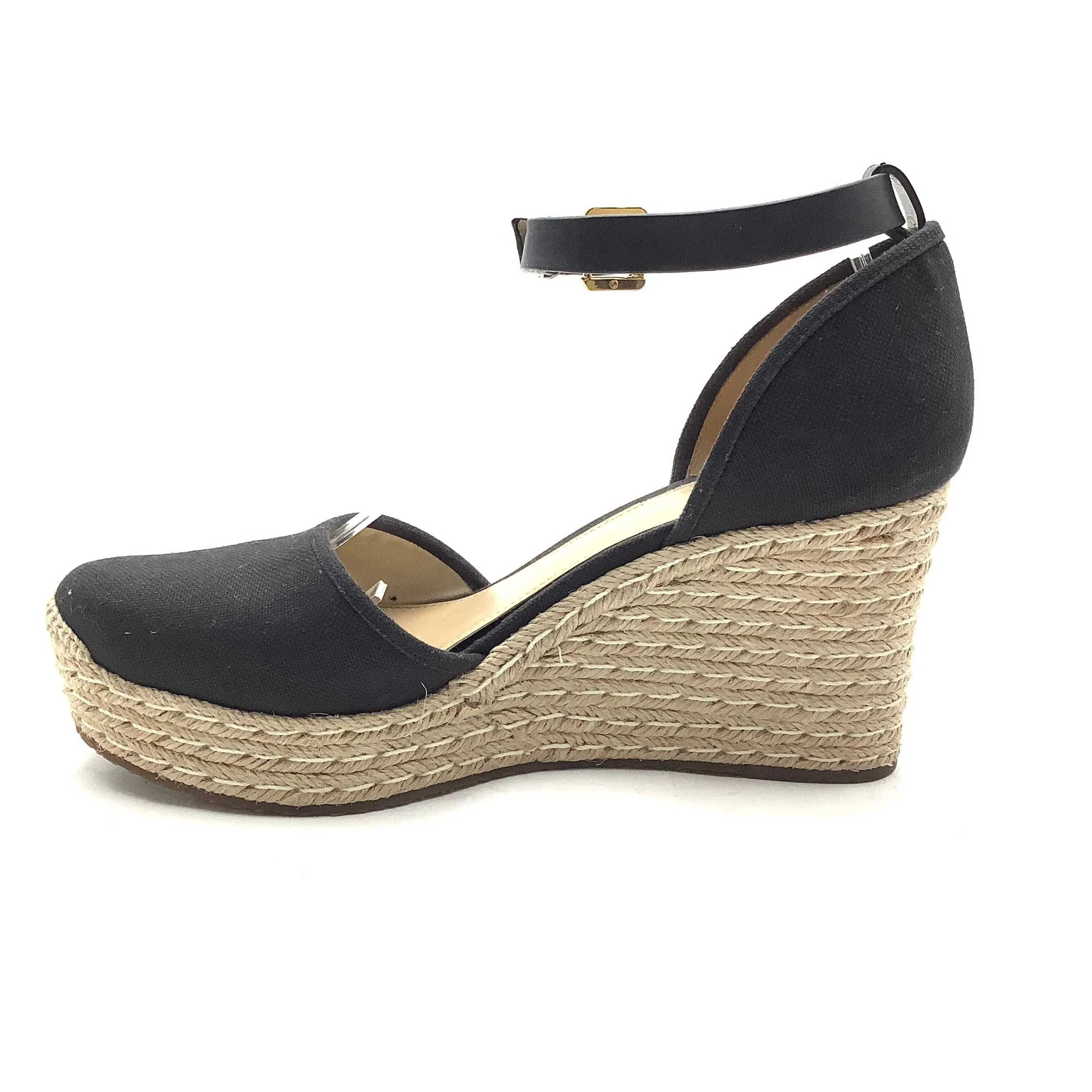 Michael Kors Women's Ankle Wedge Espadrille Black Size: 10