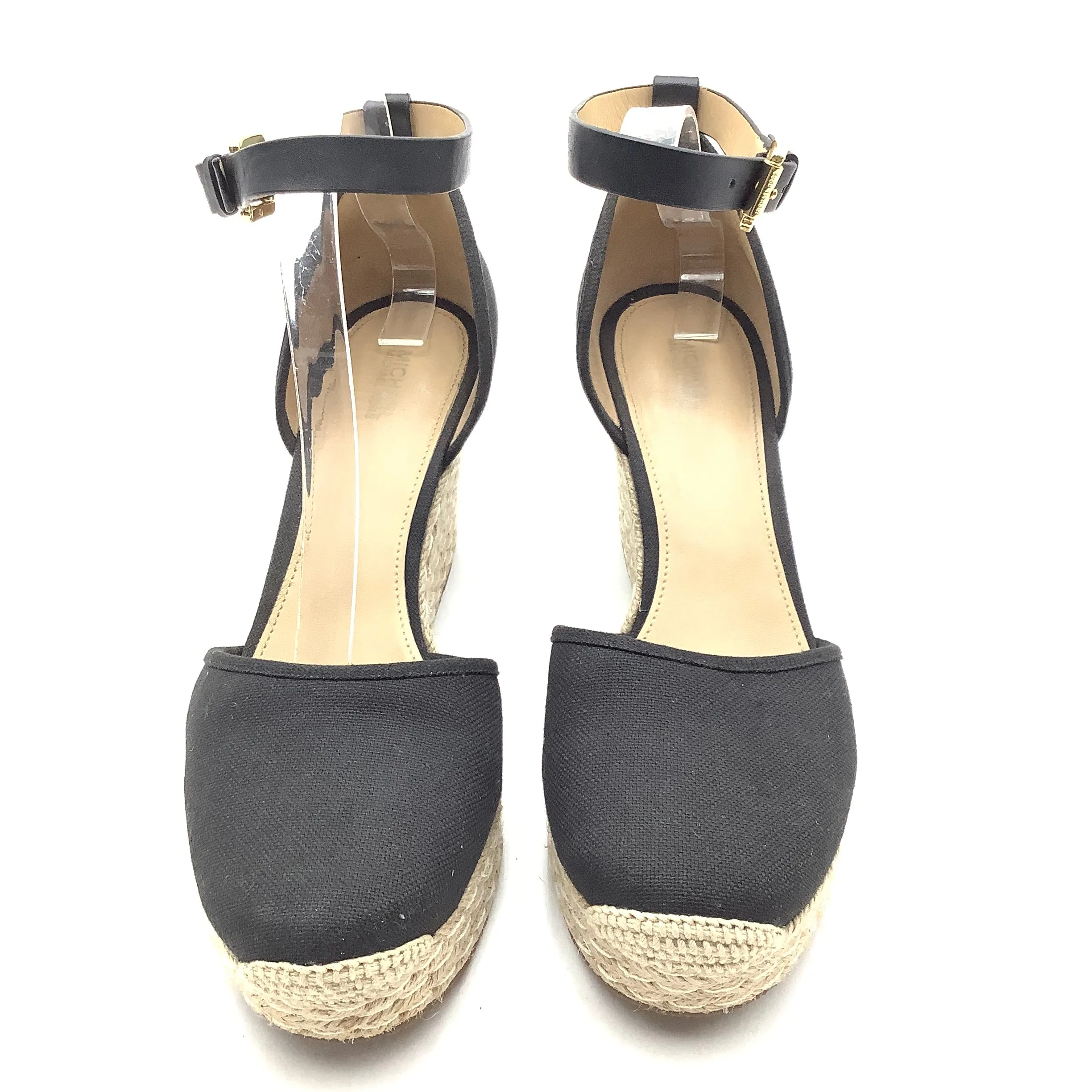 Michael Kors Women's Ankle Wedge Espadrille Black Size: 10