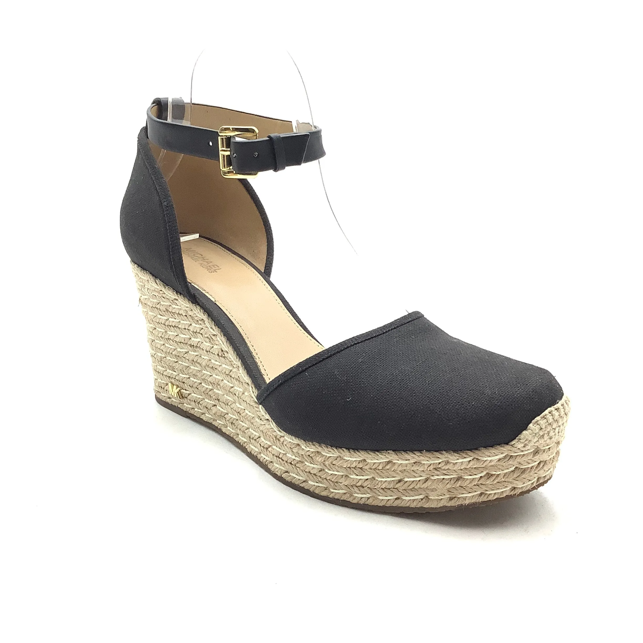 Michael Kors Women's Ankle Wedge Espadrille Black Size: 10