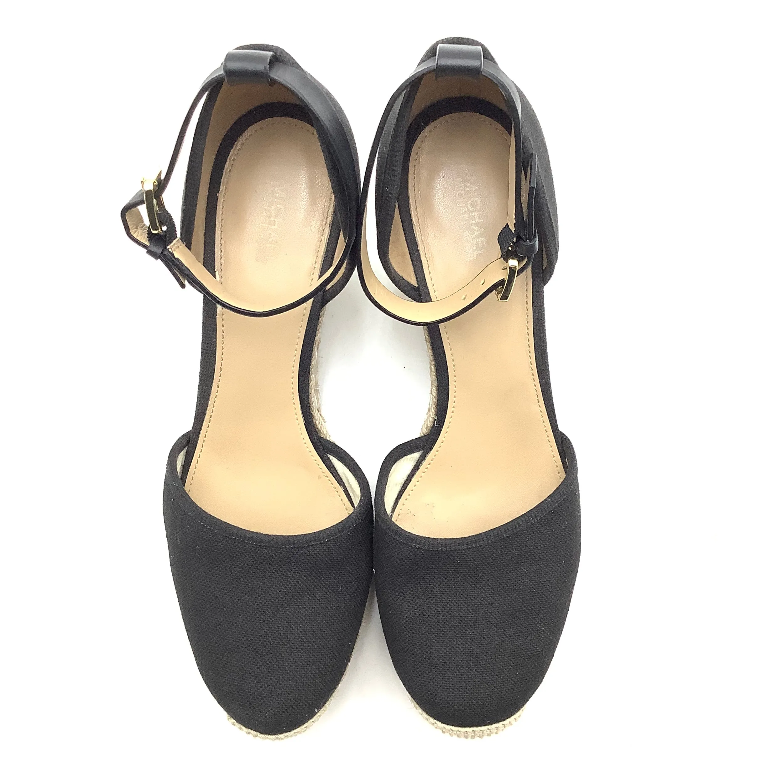 Michael Kors Women's Ankle Wedge Espadrille Black Size: 10