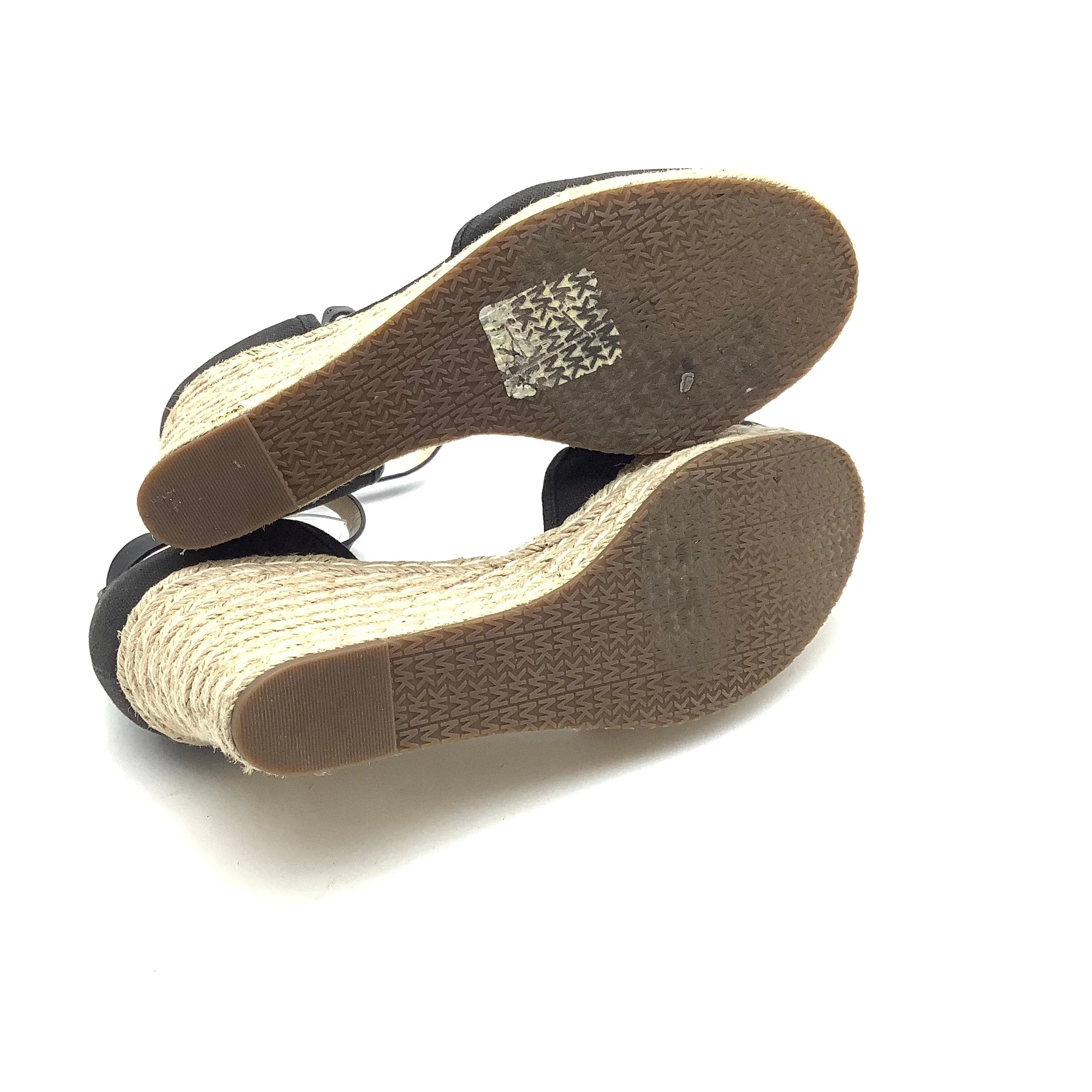 Michael Kors Women's Ankle Wedge Espadrille Black Size: 10