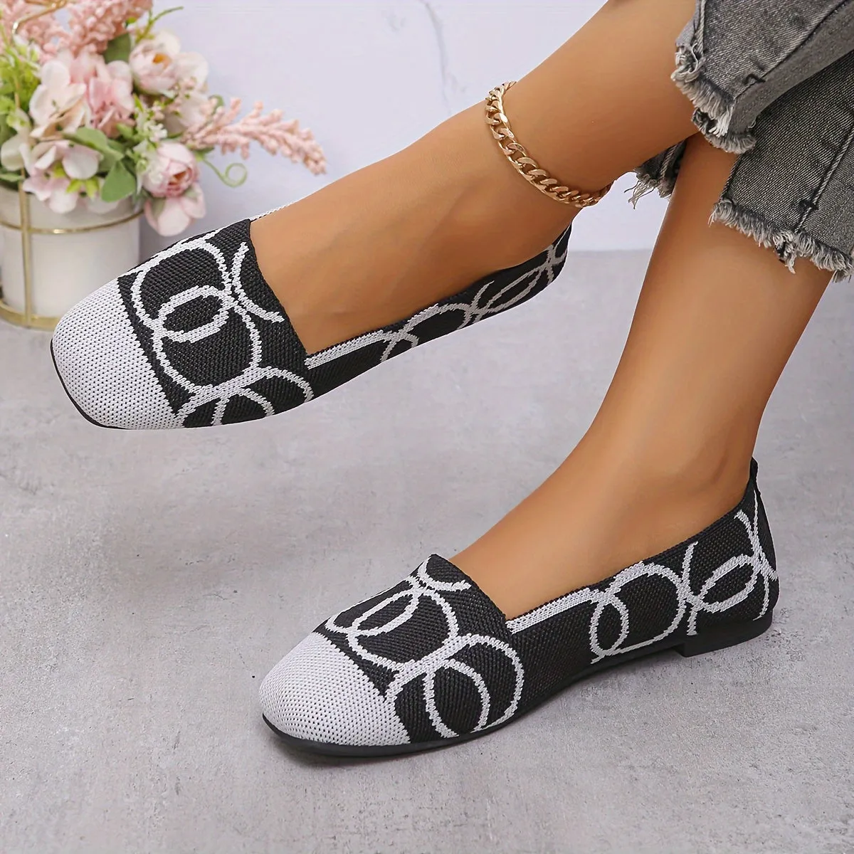 Modeketenlid Loafers voor vrouwen comfortabele slip-on