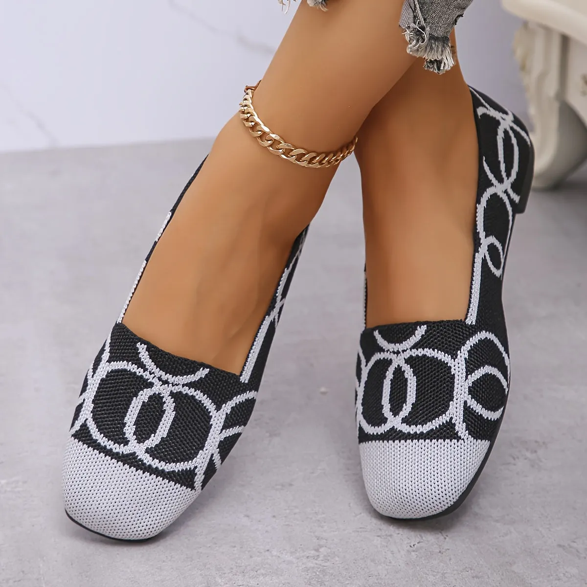 Modeketenlid Loafers voor vrouwen comfortabele slip-on