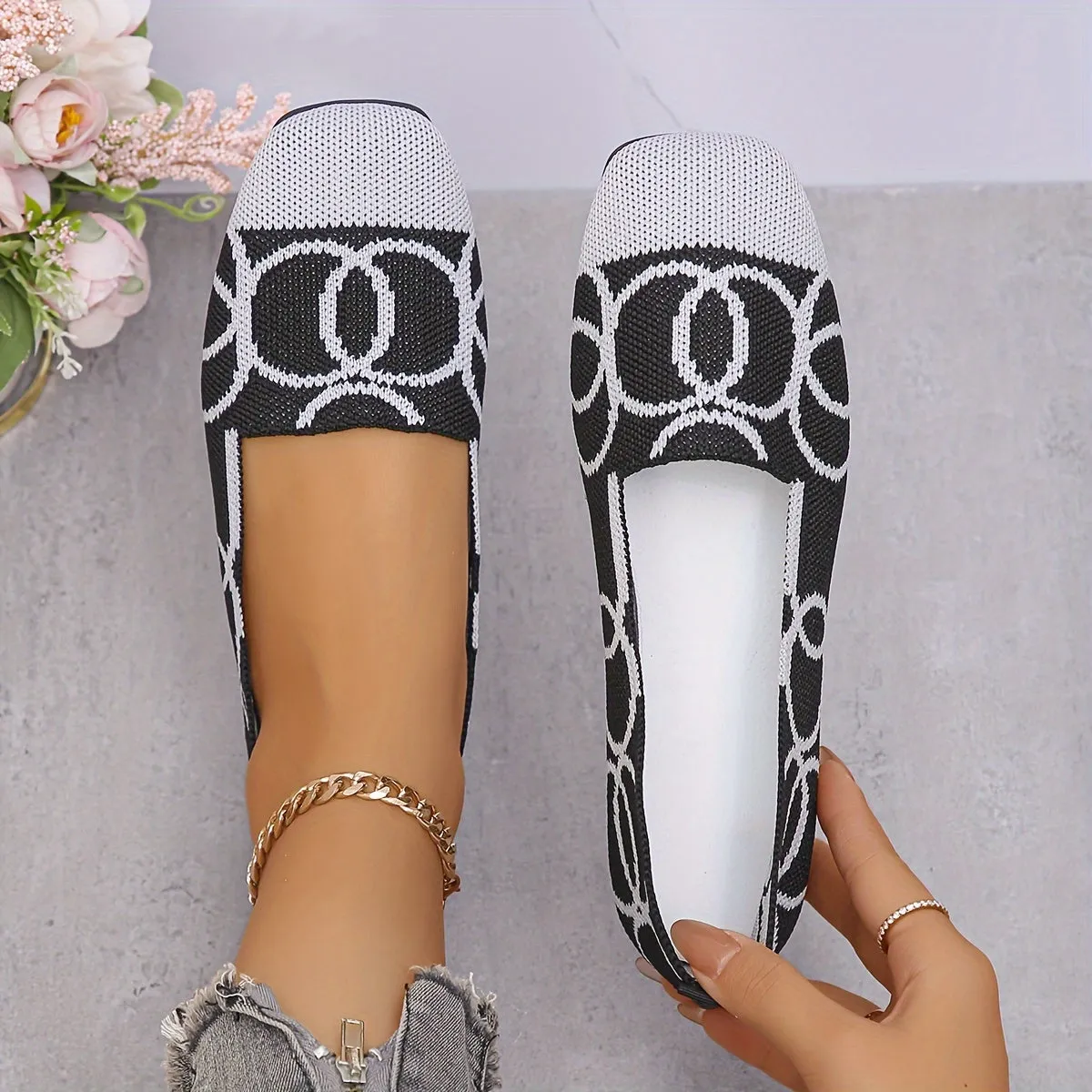 Modeketenlid Loafers voor vrouwen comfortabele slip-on