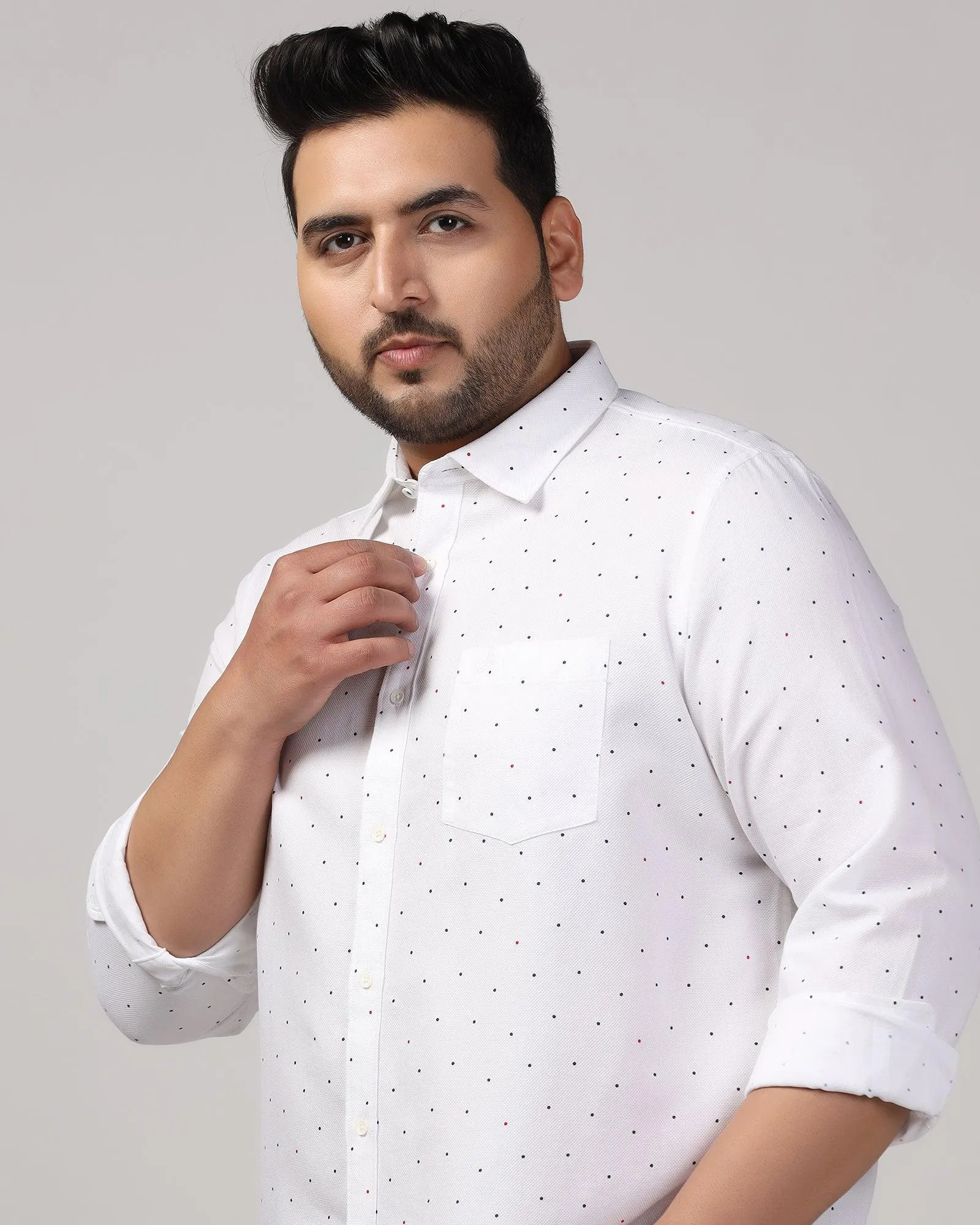 Must Haves Casual White Printed Shirt - Cato