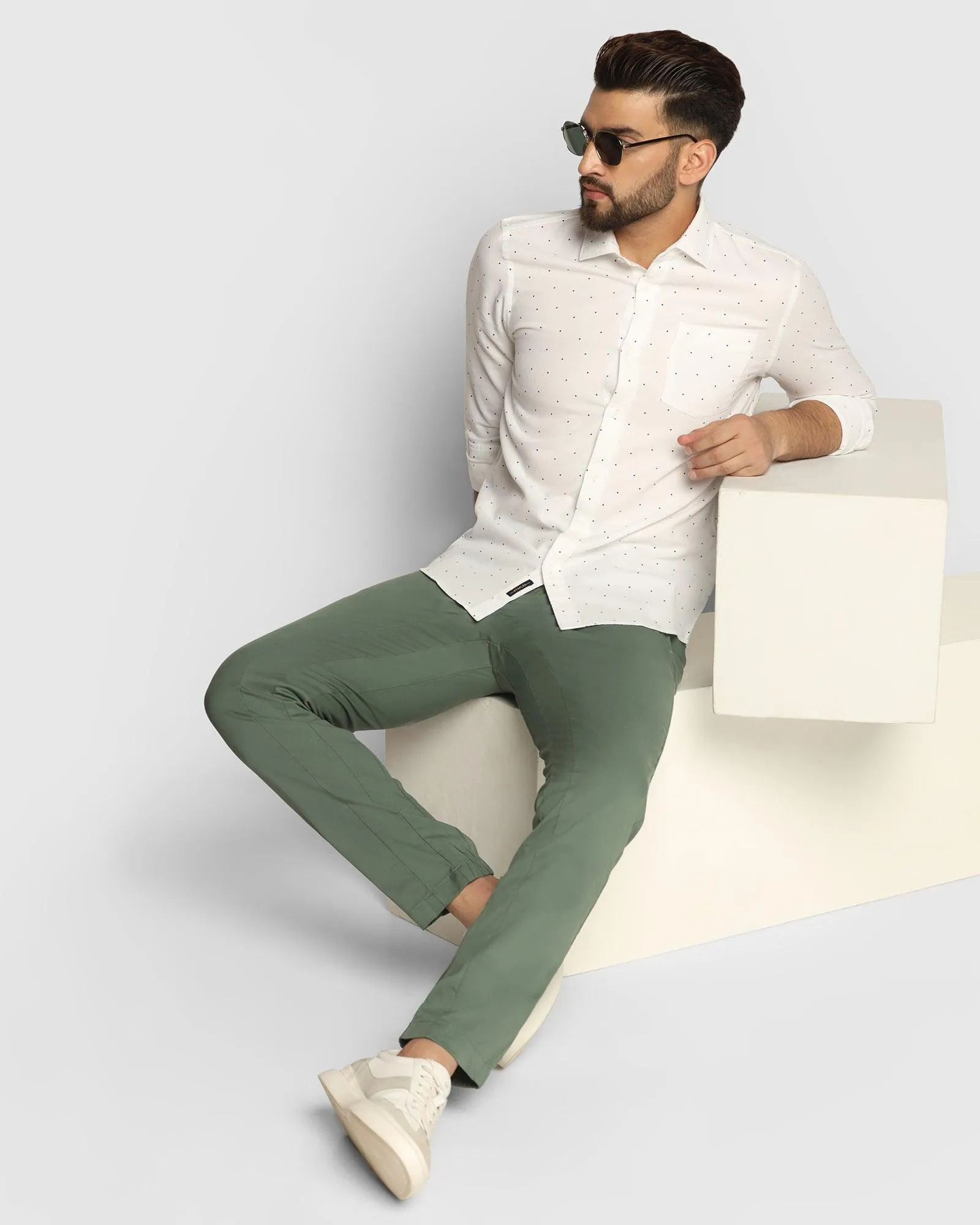 Must Haves Casual White Printed Shirt - Cato