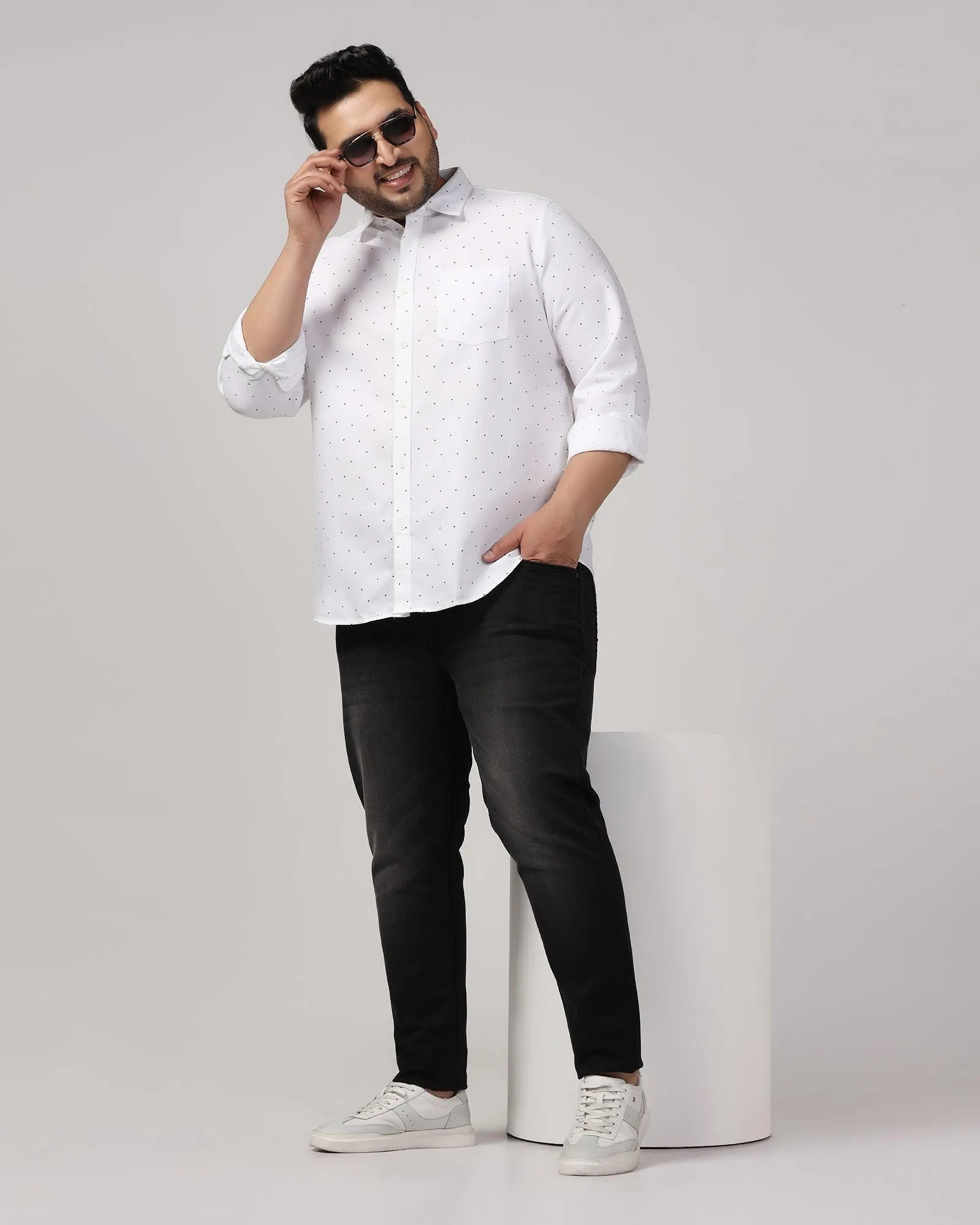 Must Haves Casual White Printed Shirt - Cato