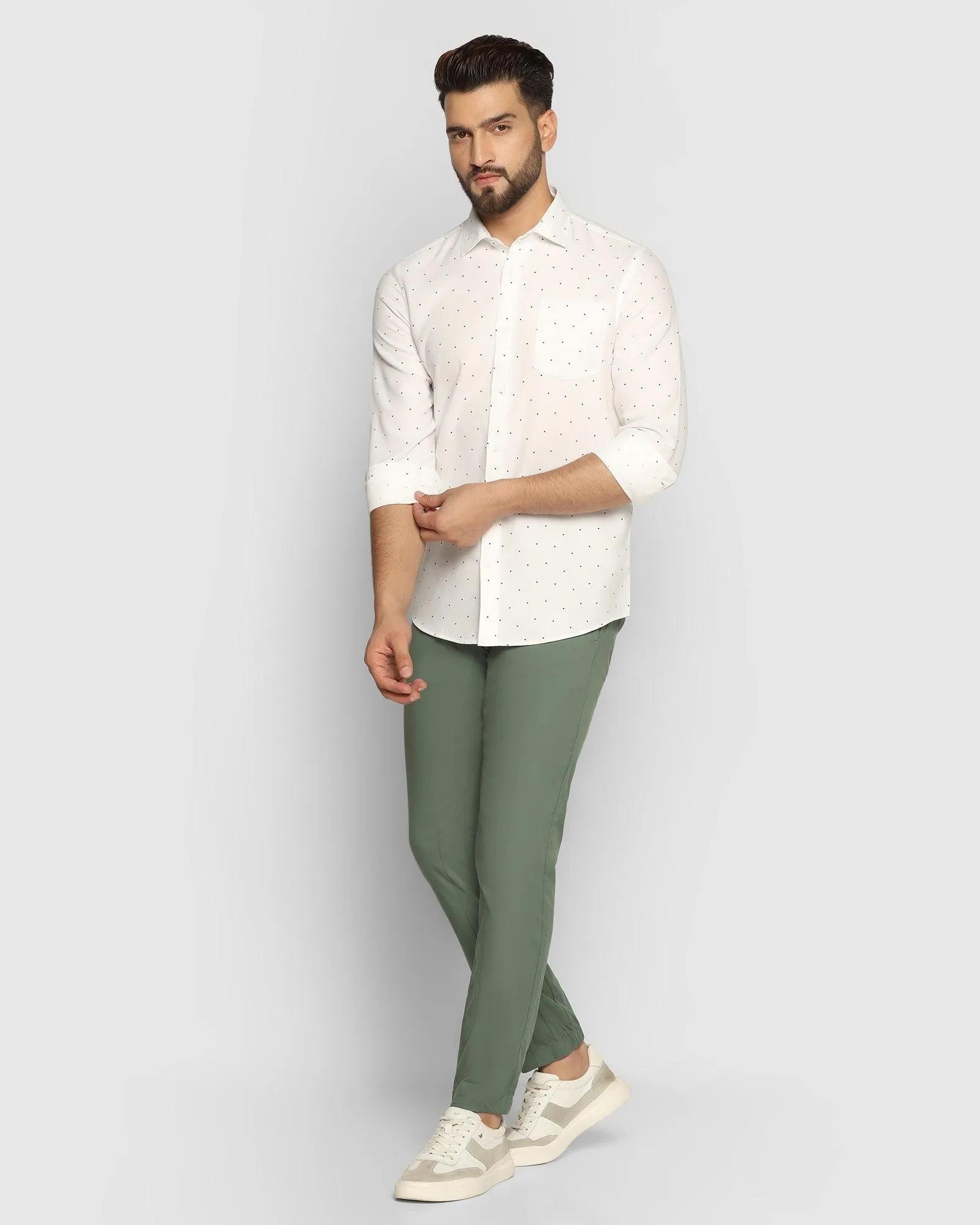 Must Haves Casual White Printed Shirt - Cato