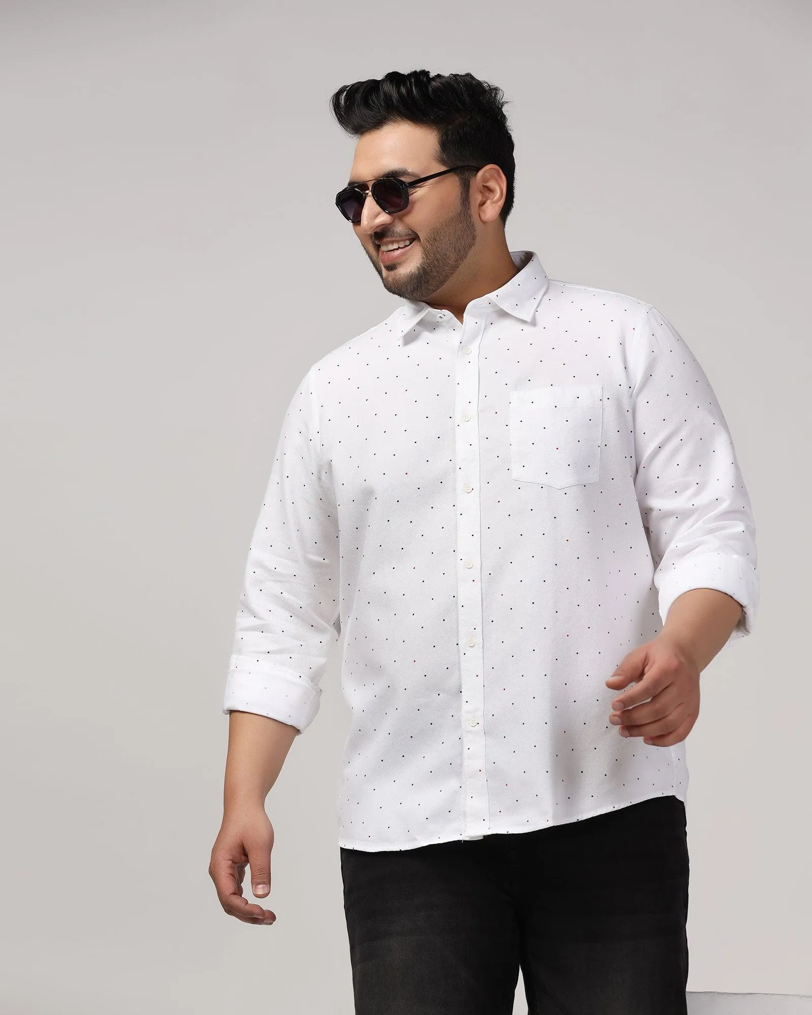 Must Haves Casual White Printed Shirt - Cato