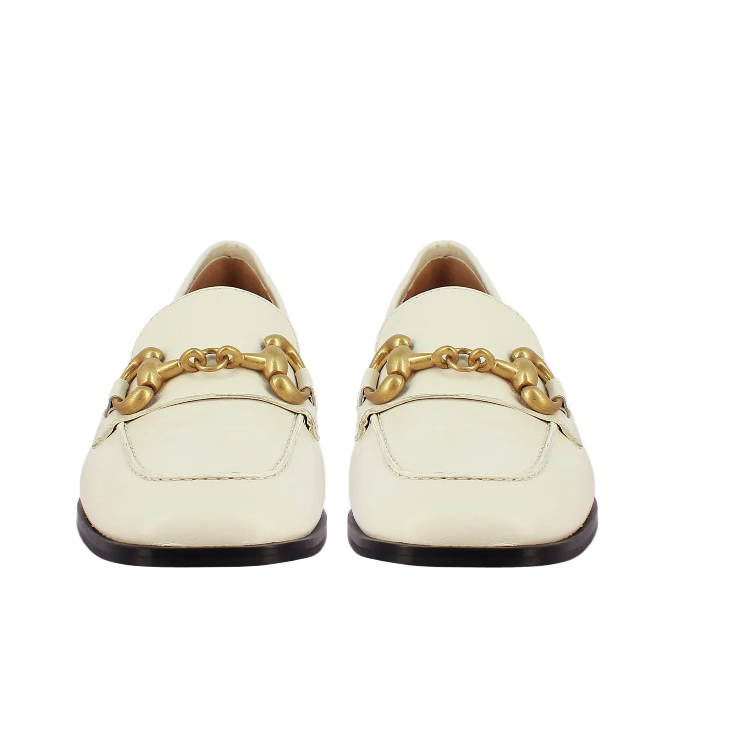 Saint G Jacqueline - Classic White Loafers