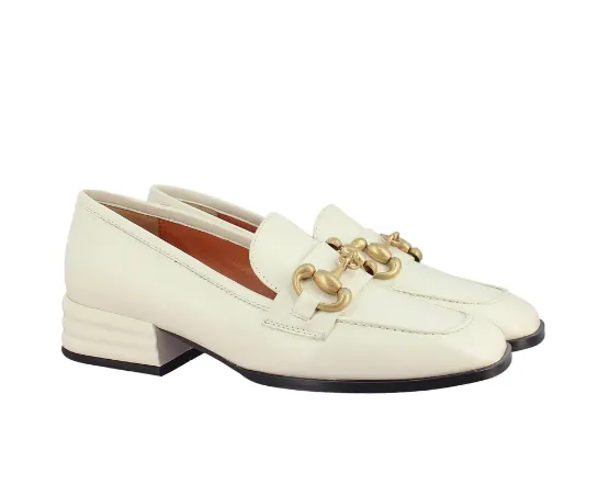 Saint G Jacqueline - Classic White Loafers