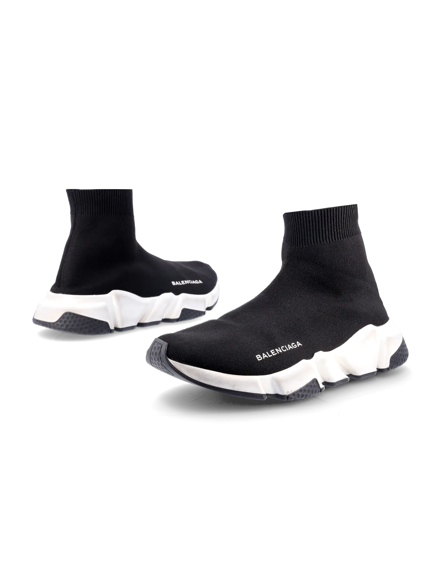 speed stretch-knit high-top sneakers